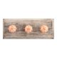 Sprinkled Orange Ceramic Wooden Hooks